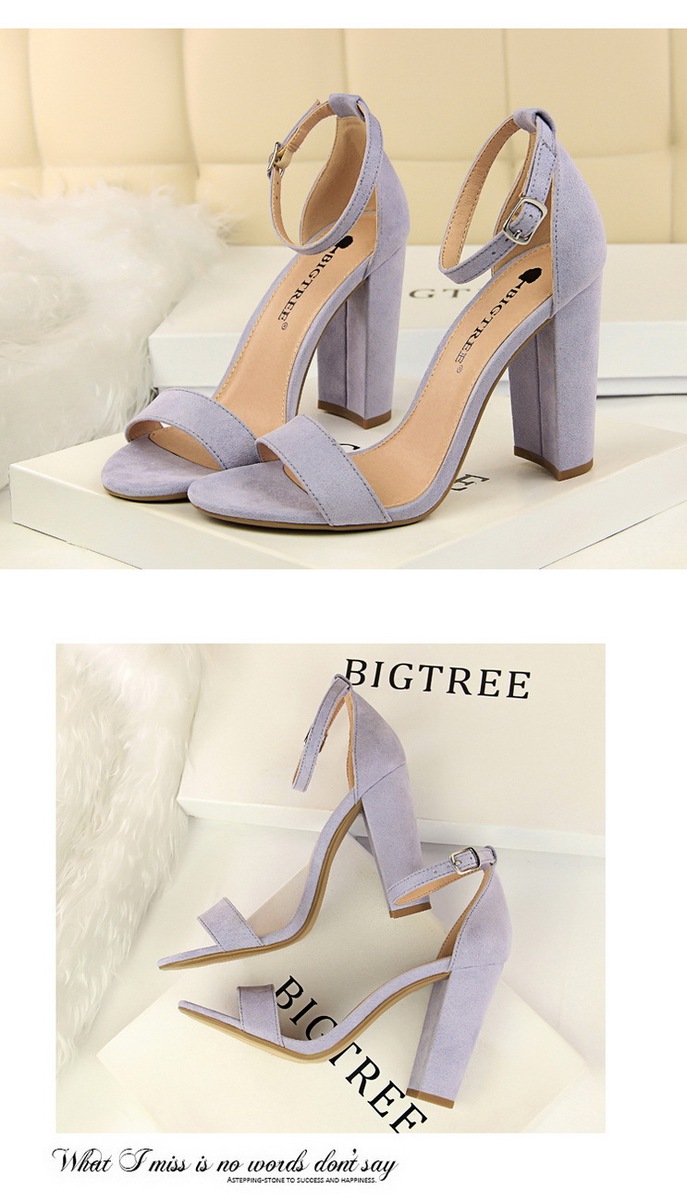 Sandal cao gót nữ quai ngang mũi tròn gót nhọn phong cách thanh lịch — Màu đỏ rượu, Màu hồng, Màu nude, Màu tím