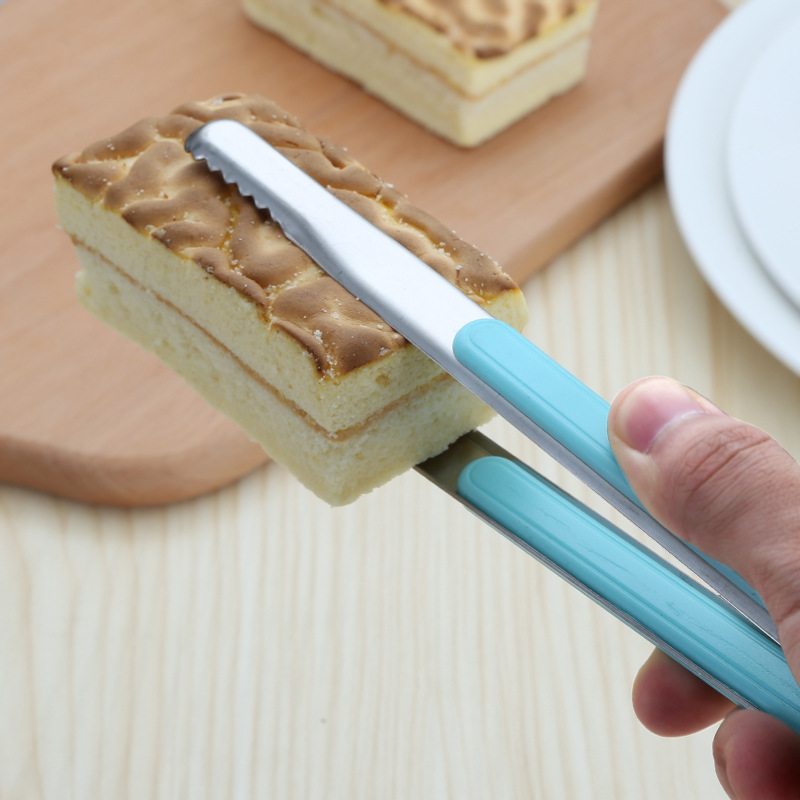 Stainless Steel Food Clip 22.5cm Kitchen Baking Tools Bread Clip Korean Barbecue Clip Steak Barbecue Clip