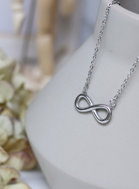 莫比乌斯8字锁骨链镀18K金