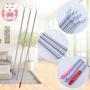 Wholesale Stainless Steel Threaded Rod Straight Rod 1.5 m Aluminum Alloy Fork Clothes Fork Clothes Bar Household Department Store