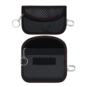Car Key Signal Shielding Bag Carbon Brazing Anti-Theft Remote Control Key Cover Rfid Electromagnetic Shielding Key Bag Key