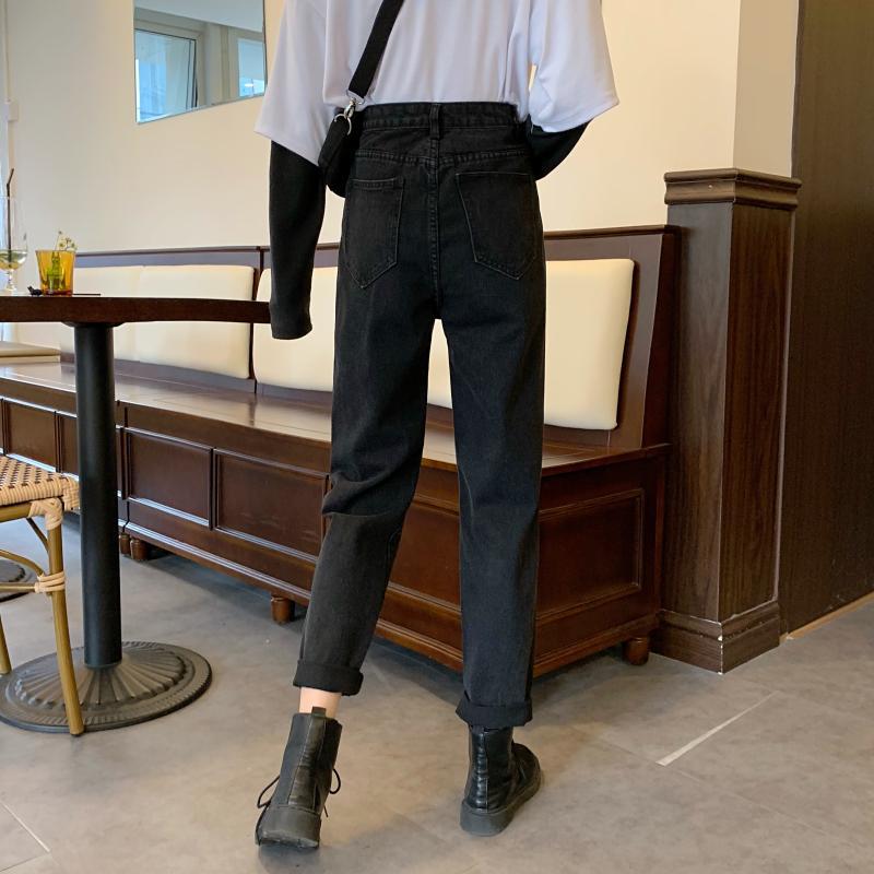 High Waisted Vintage Straight Leg Jeans Korean Style Loose Fit Casual Wear Spring Collection Wholesale Available
