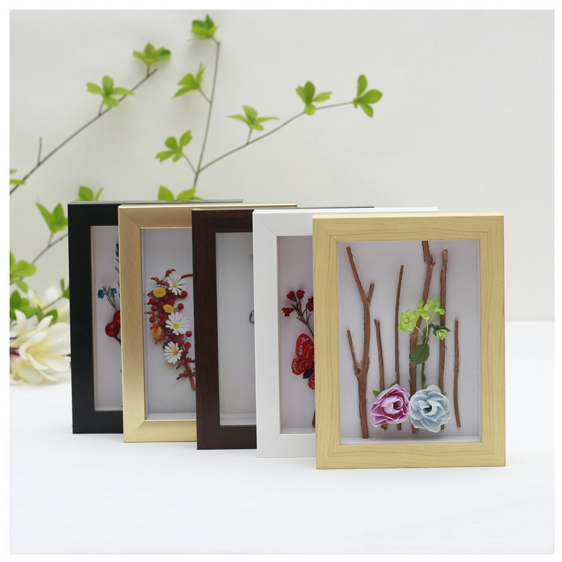 Hollow three-dimensional photo frame thickened footprints butterfly specimen mounting creative handmade diy paper dried flower picture frame