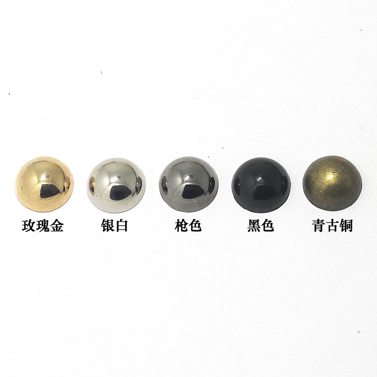 Spot small batch of metal mushroom rivet button alloy button bald head two buckle cap buckle denim buckle 5 colors