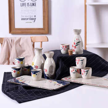 Japanese-style Ceramic Liquor Set Sake Cup Wine Pot Small Wine Cup Warm Wine Cup Wine Dispenser Sushi Restaurant Creative Wine Glass