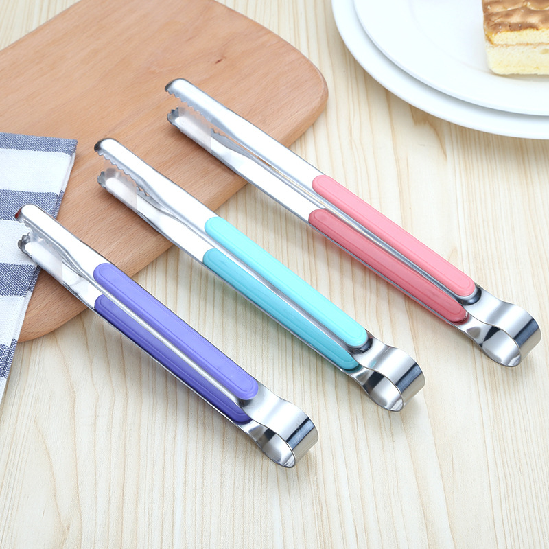 Stainless Steel Food Clip 22.5cm Kitchen Baking Tools Bread Clip Korean Barbecue Clip Steak Barbecue Clip