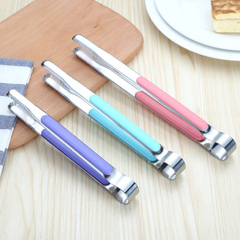 Stainless Steel Food Clip 22.5cm Kitchen Baking Tools Bread Clip Korean Barbecue Clip Steak Barbecue Clip