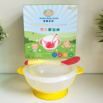 Baby Non-slip Suction Disc Bowl Spoon Set Baby Food Children's Temperature Training Bowl Baby Products