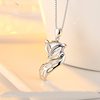 New Fox Pendant Plated S925 Sterling Silver Necklace Women's Hollow Silver Jewelry Korean Fashion Personalized Accessories