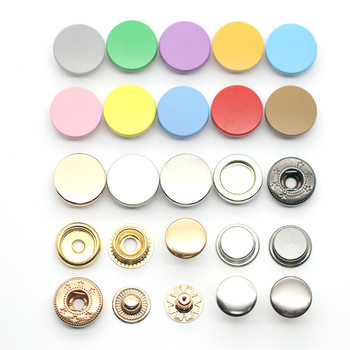 Factory direct color metal snap button down jacket cotton-padded jacket pocket luggage bag snap button color snap button