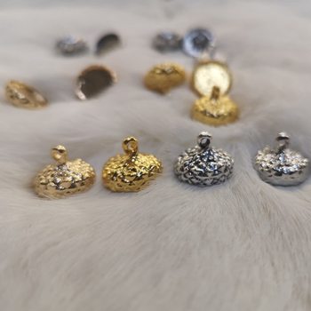 Pine nut head alloy cap pendant color UV glue material DIY jewelry accessories manufacturers 10 1 pack