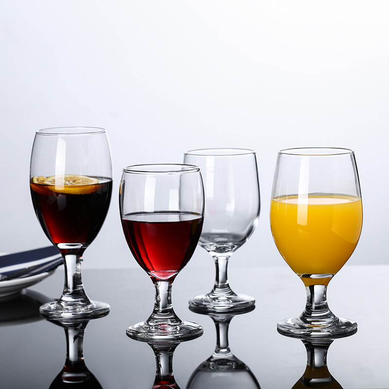 Factory direct thickened glass wine glass goblet multifunctional beverage glass juice glass red wine glass