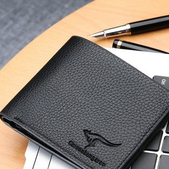Long-term spot foreign trade Kangaroo Men's wallet short wallet wallet men's handbag men's PU fashion gift