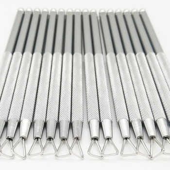 Spot wholesale nail Shaver stainless steel nail steel push tool single head triangle nail Shaver nail polish remover tool