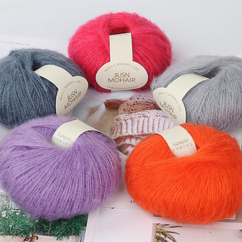 Nine-color bird mohair handmade diy crochet baby wool sweater scarf thread in coarse wool ball factory wholesale