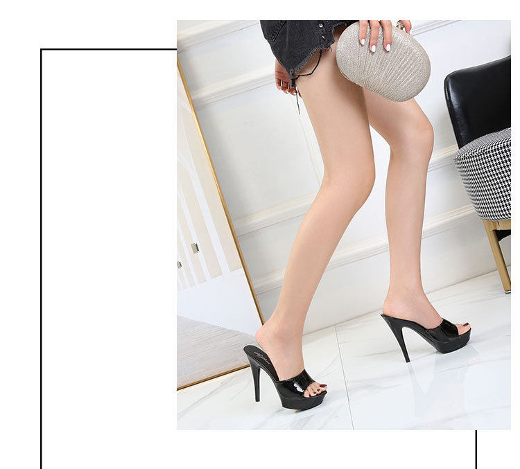 Dép Sục Nữ Da Bóng Quai Ngang Gót Nhọn Chiều Cao Đế Khoảng 13cm Màu Đen, Vàng, Bạc, Đỏ... chi tiết 38