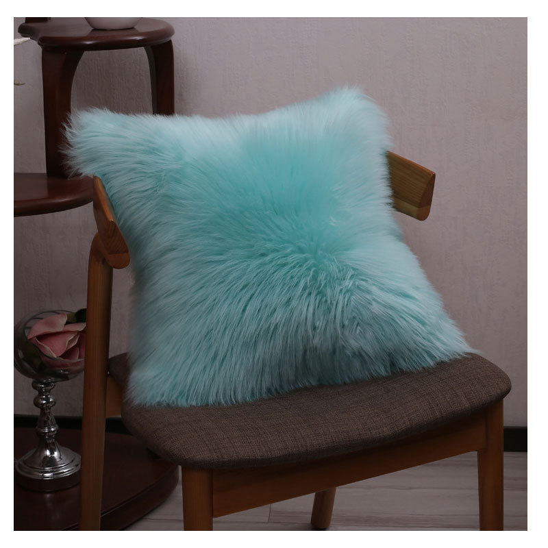 Amazon ins Nordic Plush Pillow Pillow Case Household Supplies Sofa Bedside Solid Color Pillow Case