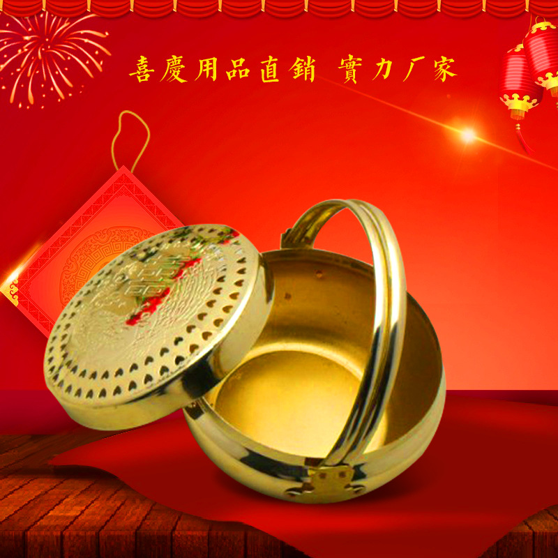 Wedding supplies large, medium and small pure copper blunderbuss prosperous basin wedding supplies rural dowry festival wedding supplies manufacturers