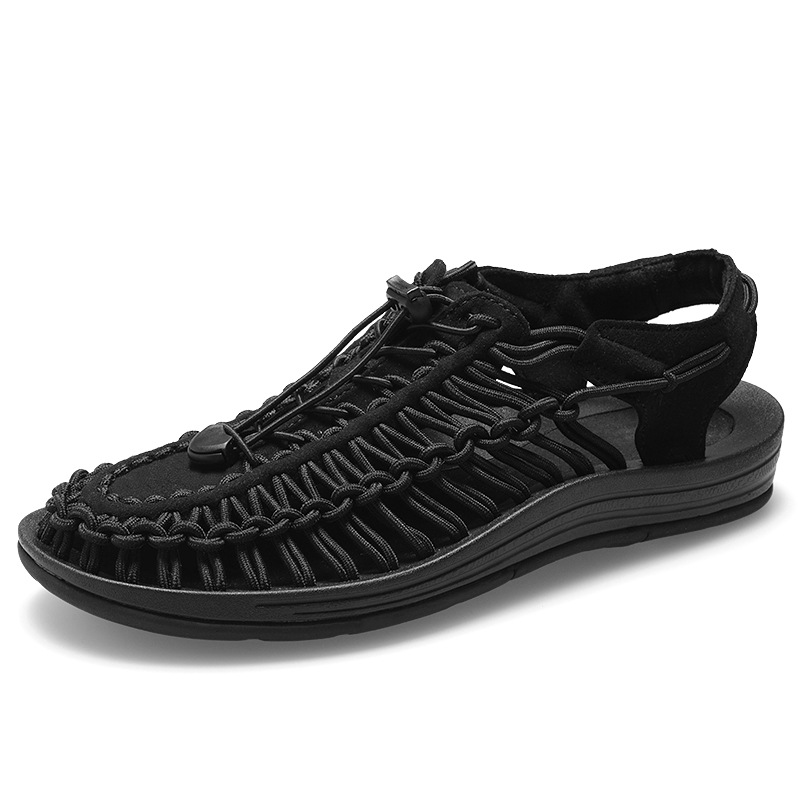 Sandal Rọ Nam Quai Dệt Bện Thoáng Khí Chống Trượt Chiều Cao Đế Khoảng 3cm Màu Đen, Xám, Đỏ, Xanh Navy...