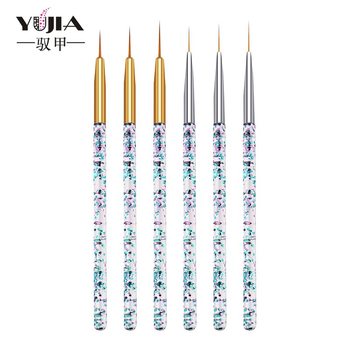 Cross-border exclusive for nail art drawing pen 3 Pack transparent sequins acrylic pen pole drawing pen color drawing pen drawing pen