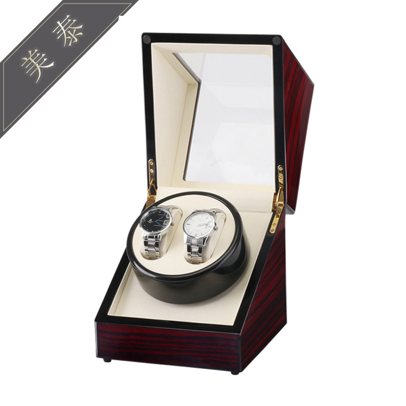 Electric watch box 2+0 Ebony paint electric watch Shaker automatic winding watch box single head rotating watch box
