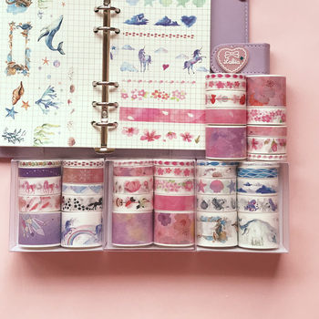 And paper tape combination Series 10 volume set hand account tape photo album Diary DIY decoration cartoon dream stickers