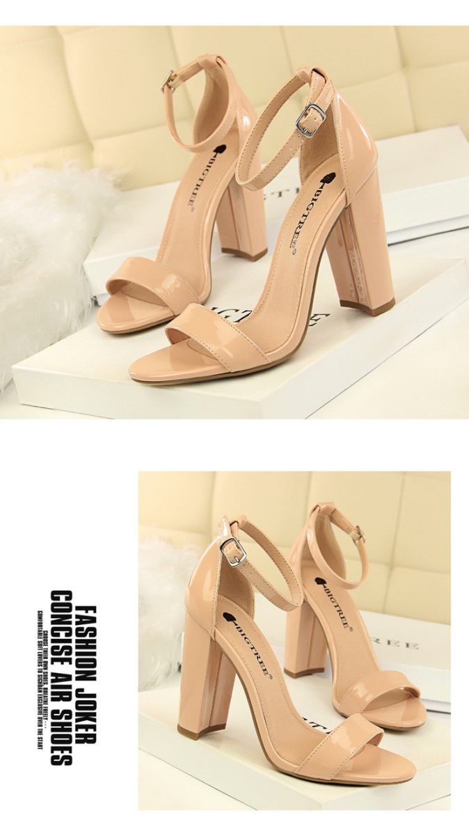 Sandal cao gót nữ quai ngang mũi tròn gót nhọn phong cách thanh lịch — Màu đỏ rượu, Màu hồng, Màu nude, Màu tím
