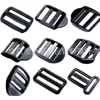 Factory direct luggage accessories four-gear buckle strap special adjustment buckle plastic flat bent webbing buckle