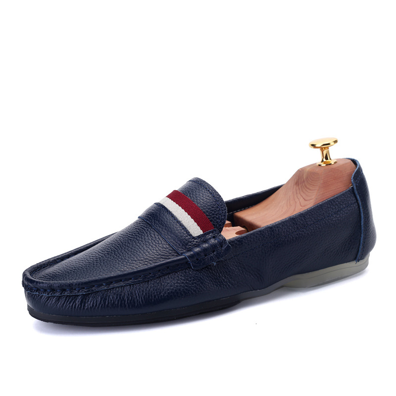 Giày Lười Nam Da Thật Phong Cách Anh Chiều Cao Đế Khoảng 1cm Màu Đen, Trắng, Vàng, Xanh Navy