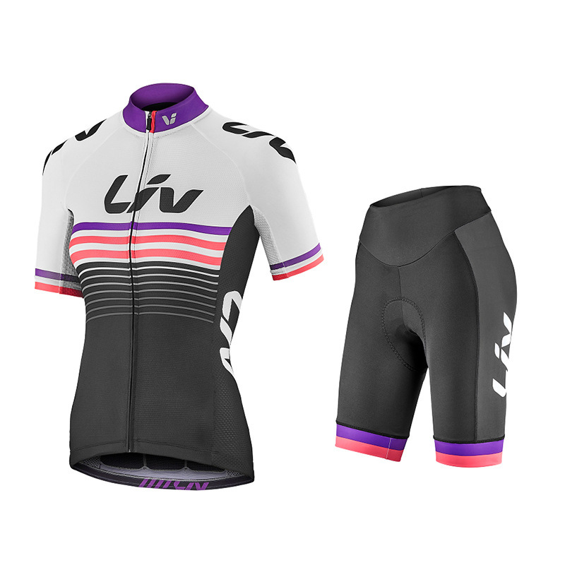 Новый женский летний велосипедный костюм LIV с короткими рукавами breathable mountain bike short top уже в наличии у производителя Изображение 1