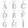 Spot wholesale silver plated accessories 26 English letter necklace popular creative A- Z letter jewelry