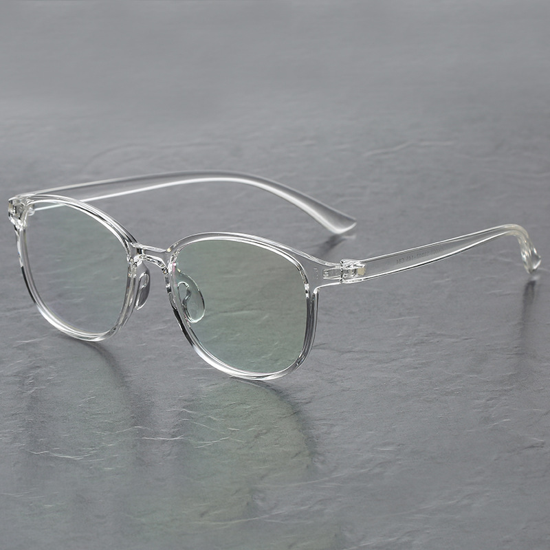 Wholesale glasses frame transparent TR90 glasses for prison detention center without screws without metal with myopia glasses frame