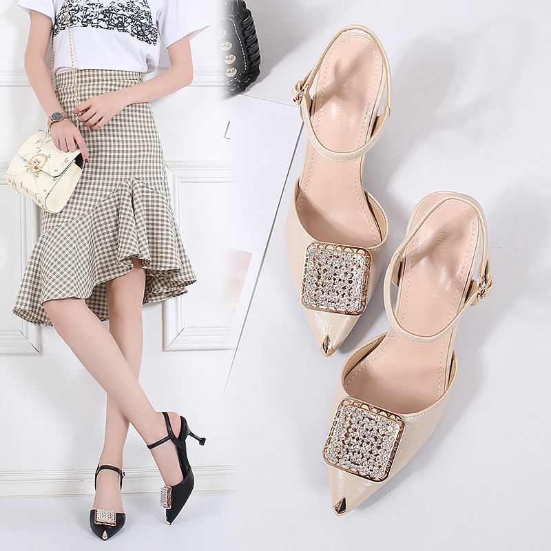 (Mới) Mã K0525 Giá 560K: Giày Cao Gót Nữ Jutyda Sexy Gợi Cảm Sexy Mũi Nhọn Gót Nhọn Hàng Mùa Hè Quai Hậu Giày Dép Nữ Chất Liệu G01 Sản Phẩm Mới, (Miễn Phí Vận Chuyển Toàn Quốc).