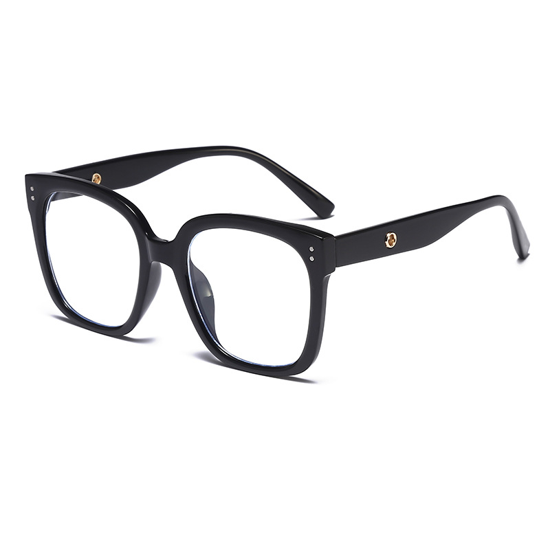 New Korean Anti-blue Glasses Retro Rice Nail Square Flat Glasses for Men and Women Personalized Trendy Glasses Frame Art Style