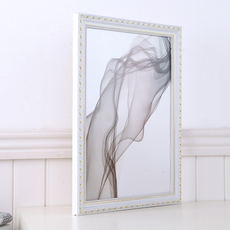 Three-Dimensional Carved Solid Wood Photo Frame European-Style Wooden Wall-Mounted Photo Frame 4-Open 8-Open A4 Embossed Photo Decorative Frame Picture Frame