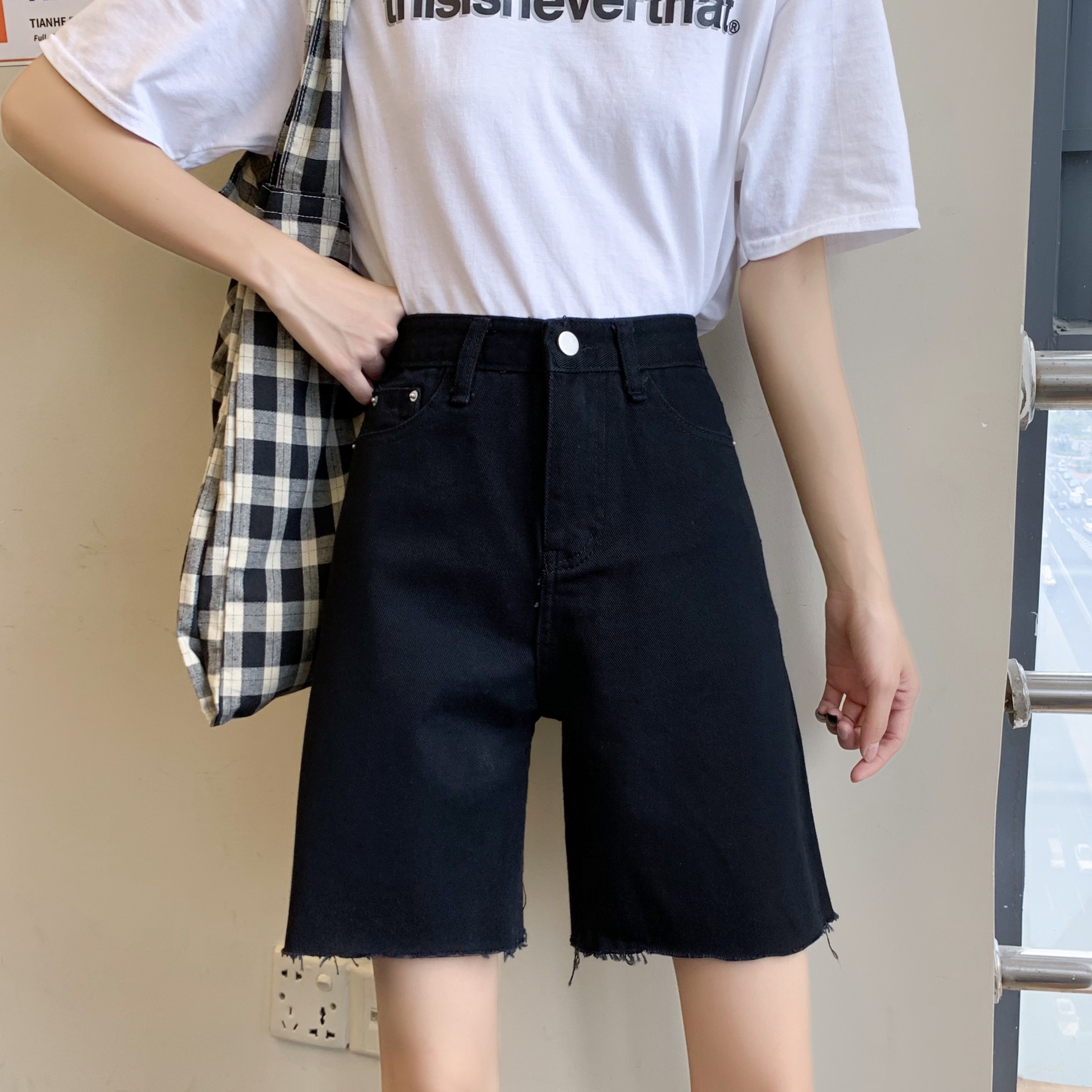 High Waisted Denim Shorts for Women Slim Fit Versatile Casual Style Perfect for Summer Wholesale Available