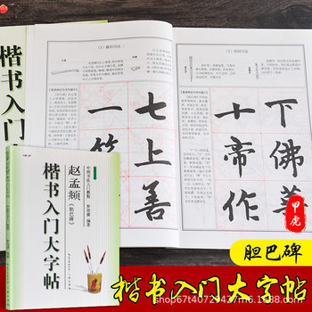 Zhao Meng's regular script introduction large copybook Chinese calligraphy introduction tutorial regular script writing brush copybook explanation