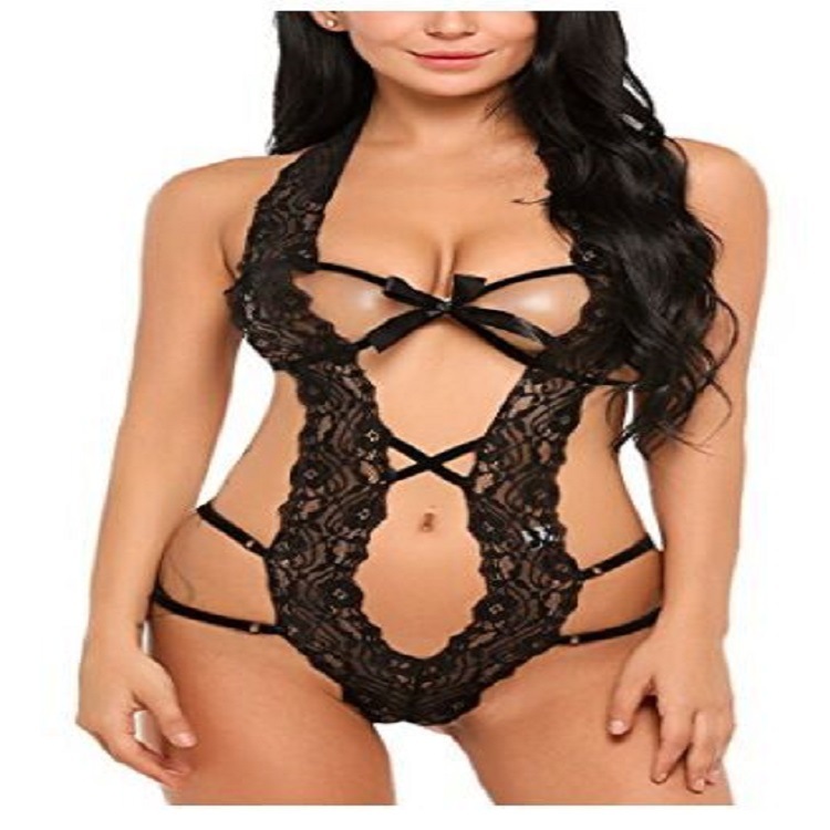 跨境专供欧美外贸情趣内衣性感女式连体开档镂空内衣厂家直销批发