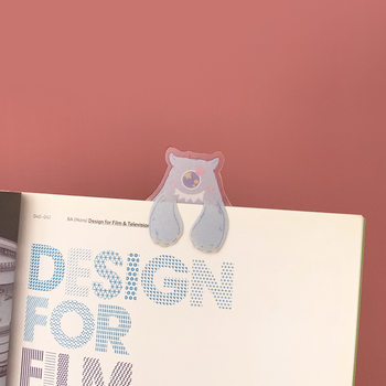 [Cuckoo design] cute cartoon monster pp material girl student mini hollow Bookmark Book folder