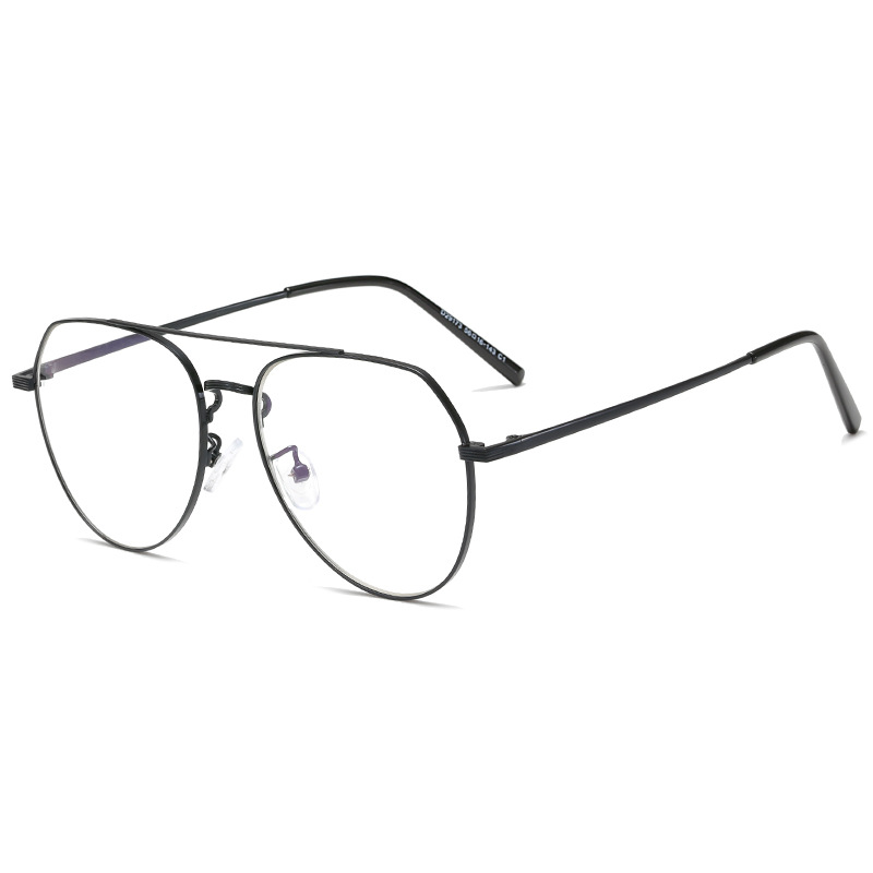 2021 new metal double beam myopia glasses frame toad frame men and women trend ultra light flat mirror wholesale D29173