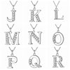 Spot wholesale silver plated accessories 26 English letter necklace popular creative A- Z letter jewelry