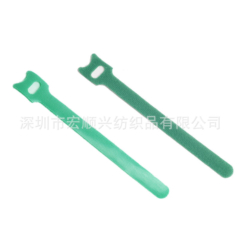 Factory spot nylon back-to-back cable ties T-type back-to-back Velcro charger cable ties T-type cat head cable ties
