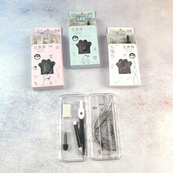 Wen Tai Bo compass seven-piece set fresh creative compass set student drawing drawing ruler drawing tool