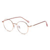 2021 Men's and Women's Artistic Internet Celebrity Round Frame Metal Glasses Frame Decorative Flat Glasses Can Match Myopia Glasses D2999