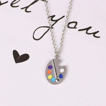 Drawing board female students small fresh color brush one necklace clavicle chain pendant trend a generation of hair