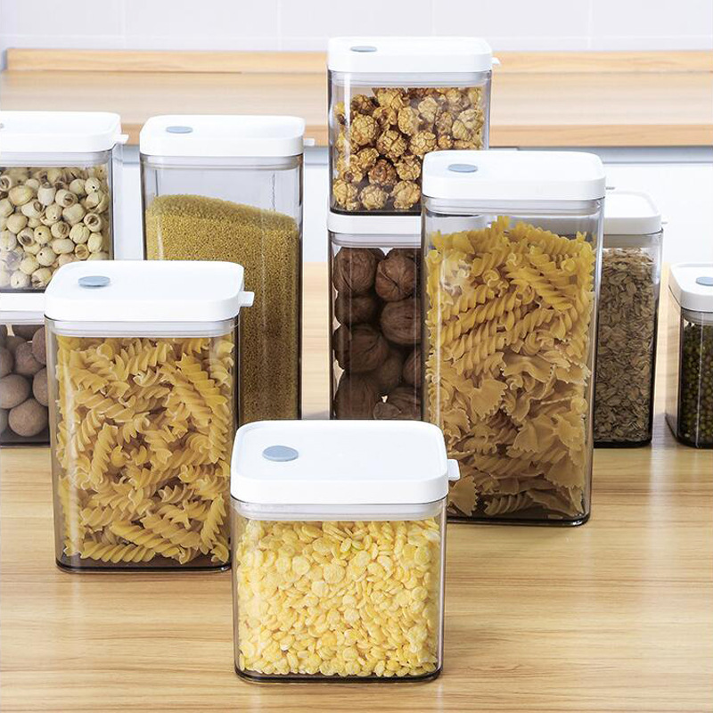 Sealed Canned Grain Storage Box Transparent Kitchen Food Plastic Household Snack Bottle Moisture-Proof Storage Jar