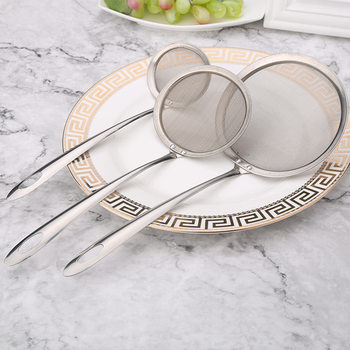 201 stainless steel oil filter net fishing oil separator spoon soybean milk filter net milk tea shop fishing bubble spoon kitchen sieve flour sieve
