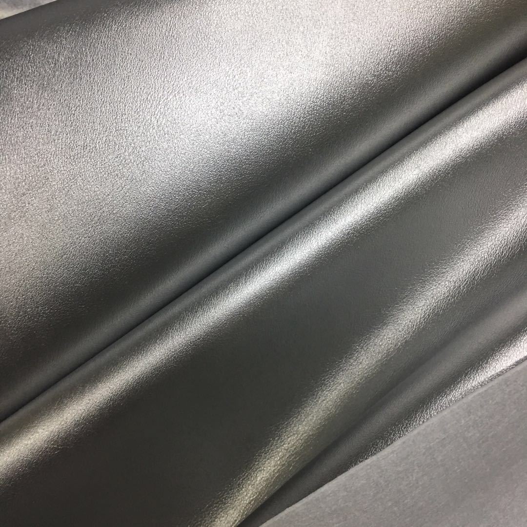 Leather Manufacturers Wholesale Maserati Texture Silver Cowhide Leather Bags, Artificial Leather Handbags, Leather Goods, Belts, Light Luxury