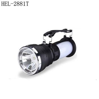 Solar Rechargeable Flashlight Handheld Led Emergency Light Hel-2881T Rechargeable Handheld