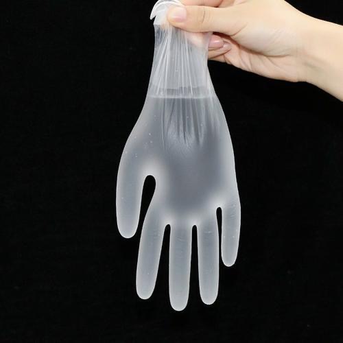 Disposable pvc gloves 100 household protective gloves catering kitchen transparent gloves with qualification can be exported